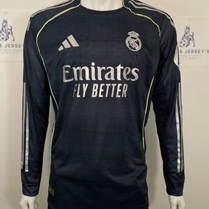 Adidas Real Madrid Navy Long Sleeve Jersey